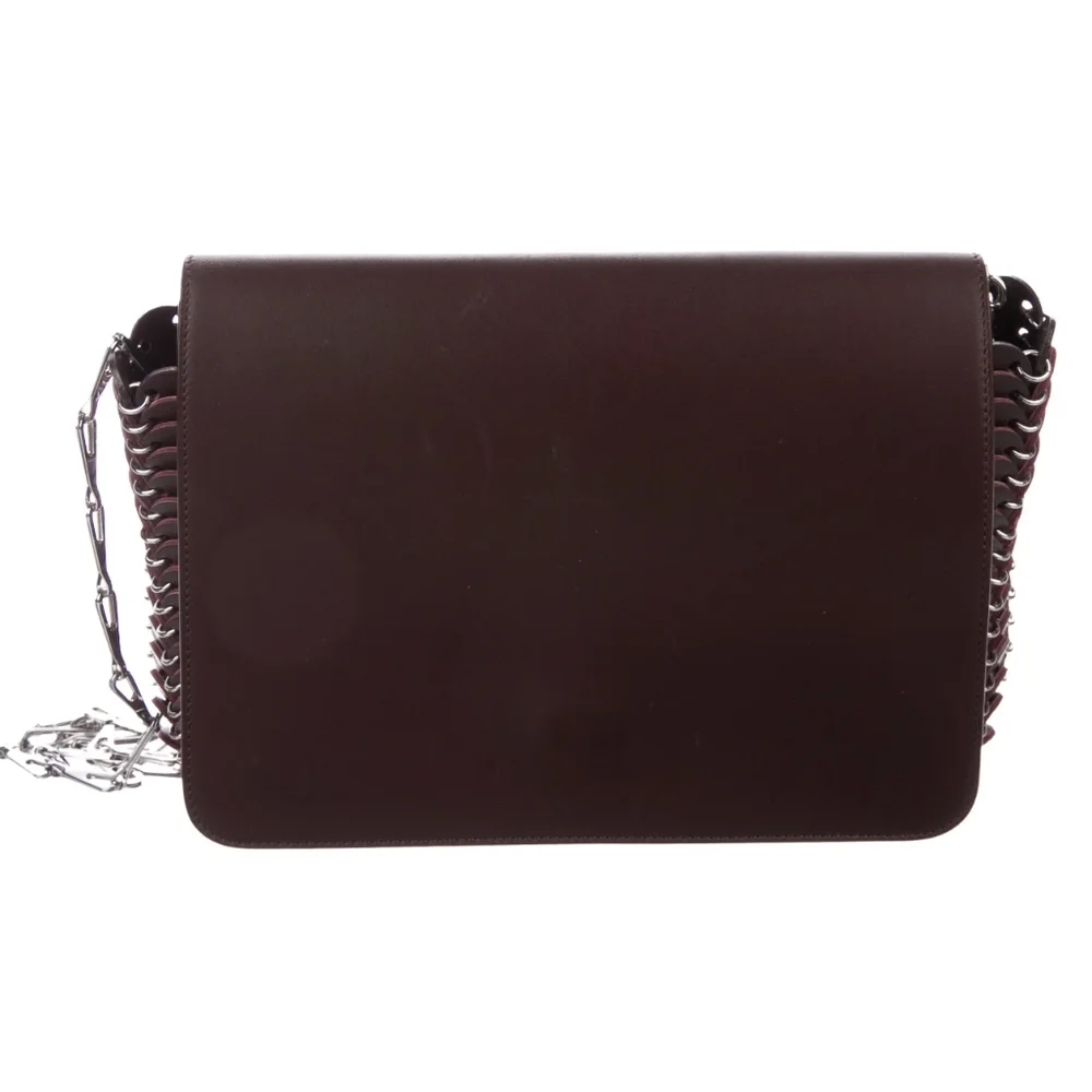 🌟Paco Rabanne "1969" Burgandy Leather Chain Bag - Picture 3 of 14
